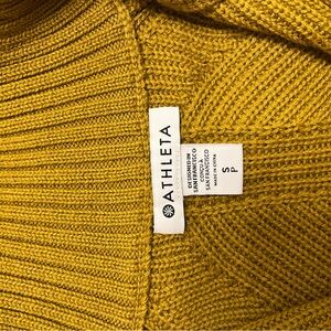 Athleta Women's Mustard Yellow Zip En Route Sweater